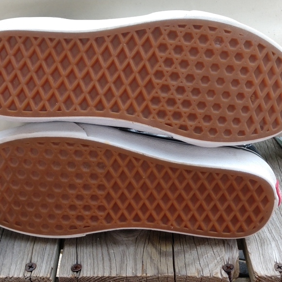 VANS Black White LOGO unisex Women Size 6.5 Men Size 5 High top - Picture 4 of 7